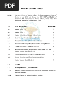 Unified Scheme of Service NANNM 1