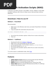 Microsoft Activation Scripts
