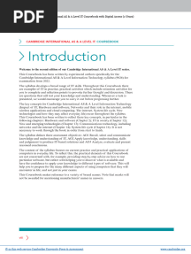 Cambridge International As & A Level It: Coursebook