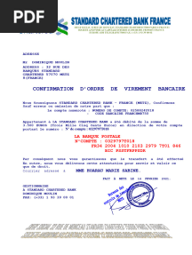 Attestation de Virement