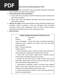 Rubrik Asesmen Otentik Pembelajaran PJOK