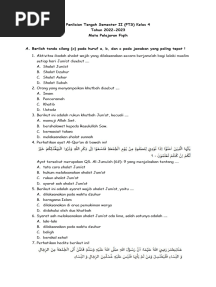 Soal PTS Fiqih Kelas Iv Semester 2