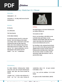 Gehäkeltes Baby Kleidchen 0-1 Monat