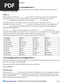 CAE Test 19  Reading and Use of English Practice (2024 edition)