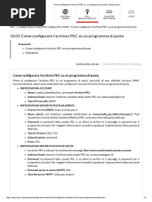 Come configurare l'archivio PEC su un programma di posta _ Guide pec.it