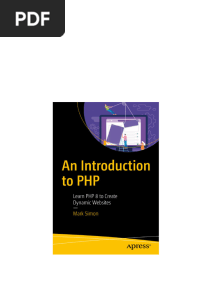 An Introduction to PHP: Learn PHP 8 to Create Dynamic Websites 1st Edition Mark Simon pdf download