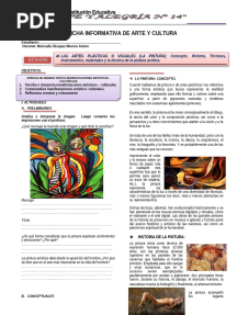 Ficha Informativa de Las Artes Plasticas - La Pintura Acrilica