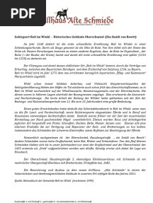 Speisekarte Alte Schmiede