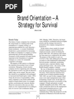 Brand Orientation - A