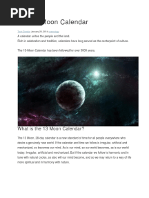 The 13 Moon Calendar