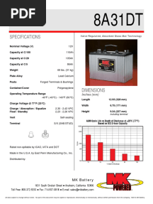 Specifications: MK Battery