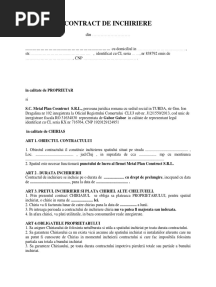 Contract de Inchiriere Spatiu Comercial Blank