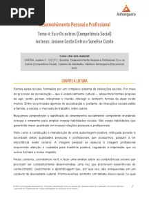Desenvolvimento Pessoal e Profissional Tema 04