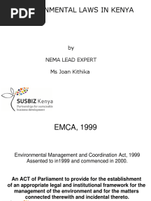 Summary of Environmental Laws