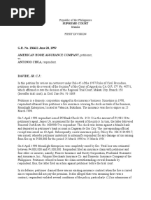 American HOme Assurance V Chua (1999)