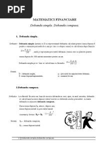 Dobanda Simpla, Dobanda Compusa