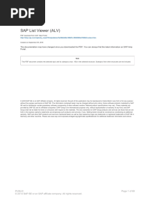 SAP List Viewer (ALV)