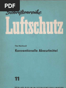 Schriftenreihe Luftschutz 11 - Konventionell Abwurfmittel