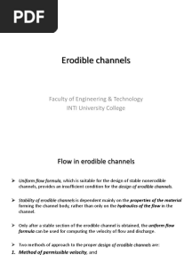 Erodible Channels
