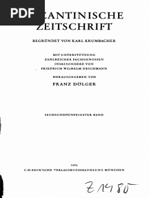 Byzantinische Zeitschrift Jahrgang 56 (1963) PDF