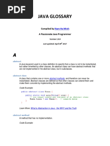 Java Glossary: Compiled by A Passionate Java Programmer