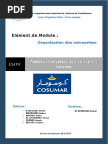 Analyse Strategique COSUMAR PDF