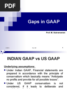 Gaps in GAAP