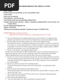 Fisa de Inscriere - Preselectie Chefi La Cutite 1