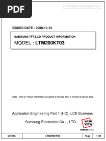 LTM200KT03 Samsung