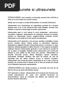 Infrasunete Si Ultrasunete Referat Fizica