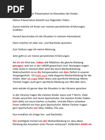 Klamotten Der Kinder - Präsentation - B1