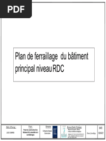 Plans de Ferraillage Bâtiment P.RDC