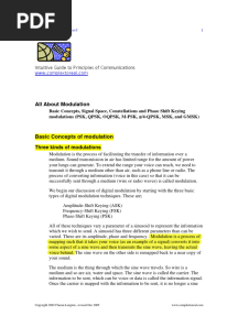 All About Modulation: Three Kinds of Modulations