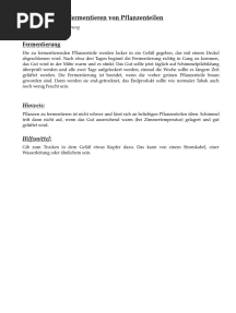 Anleitung Zum Fermentieren Von Pflanzenteilen