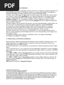 Linguistica Romanza Riassunto