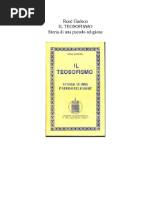 Il Teosofismo Storia Di Una Pseudoreligione