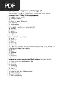 12 Exercícios de Interpretação de Textos Pequenos Com Gabarito