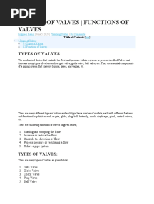 10 Types of Valves