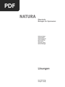 NATURA. Lösungen. Oberstufe Biologie Für Gymnasien