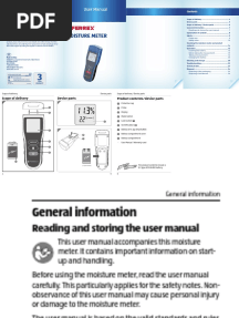 Manual Senzor Umiditate Ferrex GT-FM-05