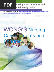 Wongs Nursing Care of Infants and Children 9 Ed Study Guide