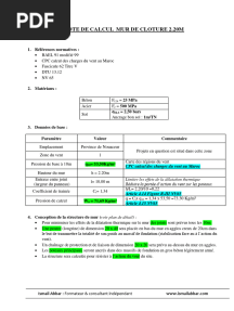 Note de Calcul Mur de Clôture