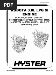Kubota 3.8L LPG Si Engine