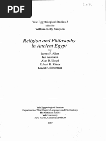 ALLEN, J. Et Al. Religion and Philosophy in Ancient Egypt