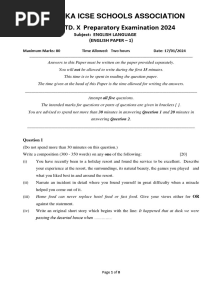 English Language Paper 1-Question Paper