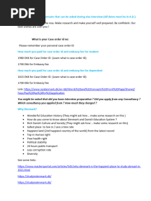 Denmark Visa Interview QA NEW