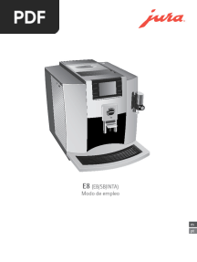 Cafetera JURA - Manual - E8 - EB - SB