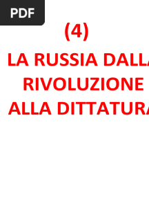 4 - La Russia Dalla Rivoluzione Alla Dittatura