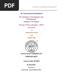 Elements of Cyber Security (BCY402)