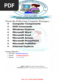 Computer Packages